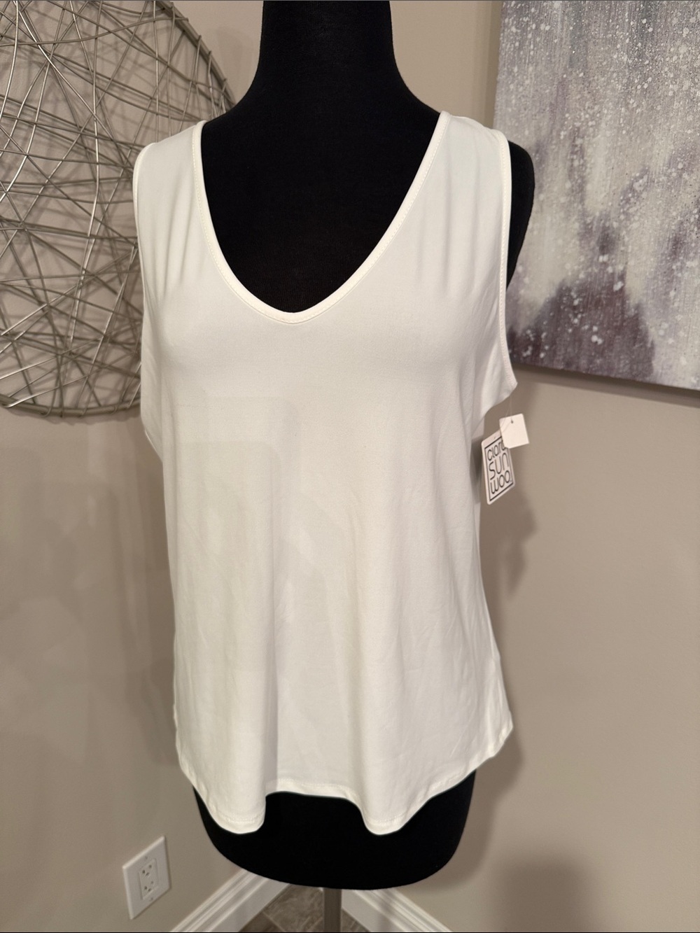 Clara Sun Woo White Tank size XLarge